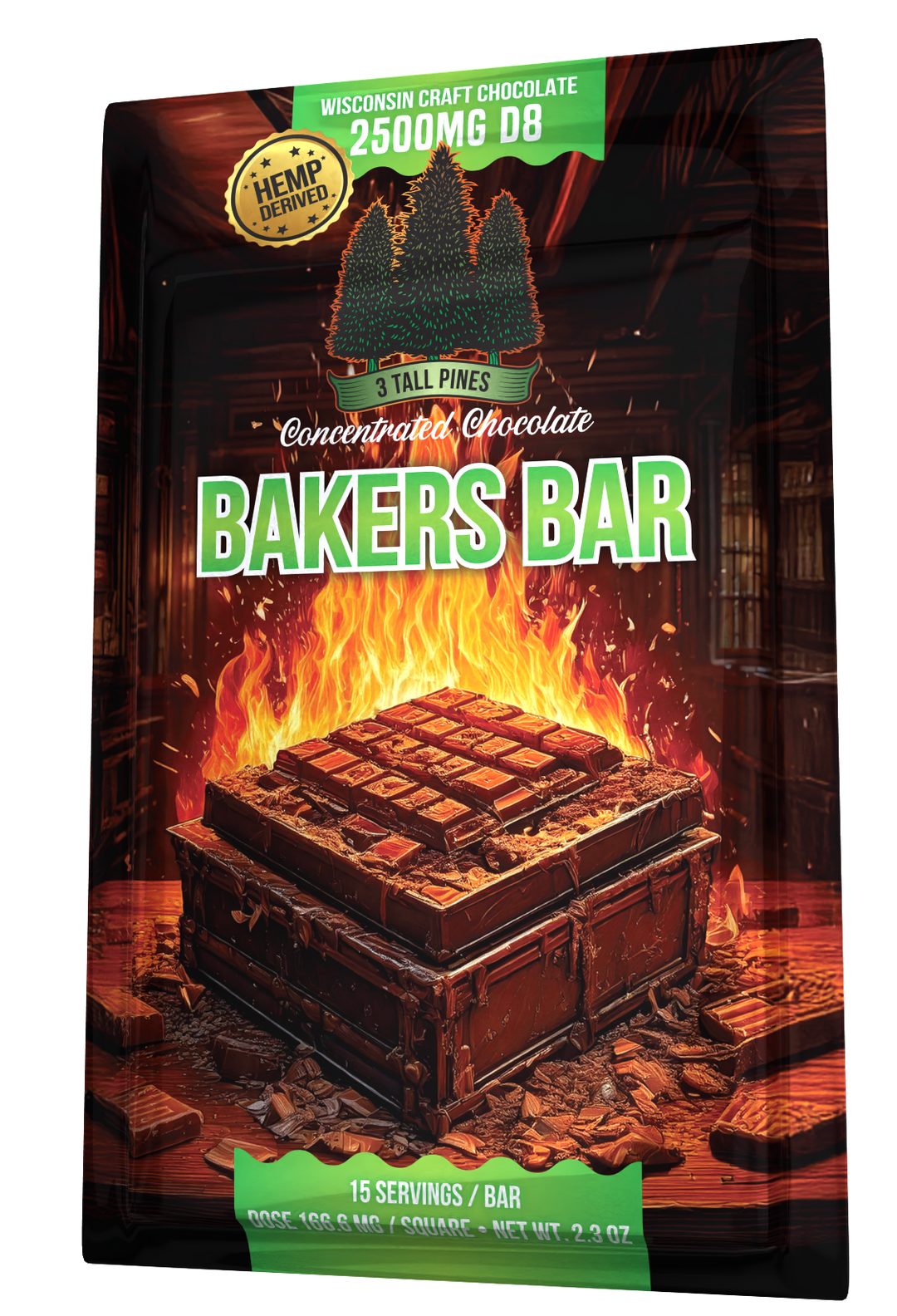 Concentrated 2500mg D8 Bar