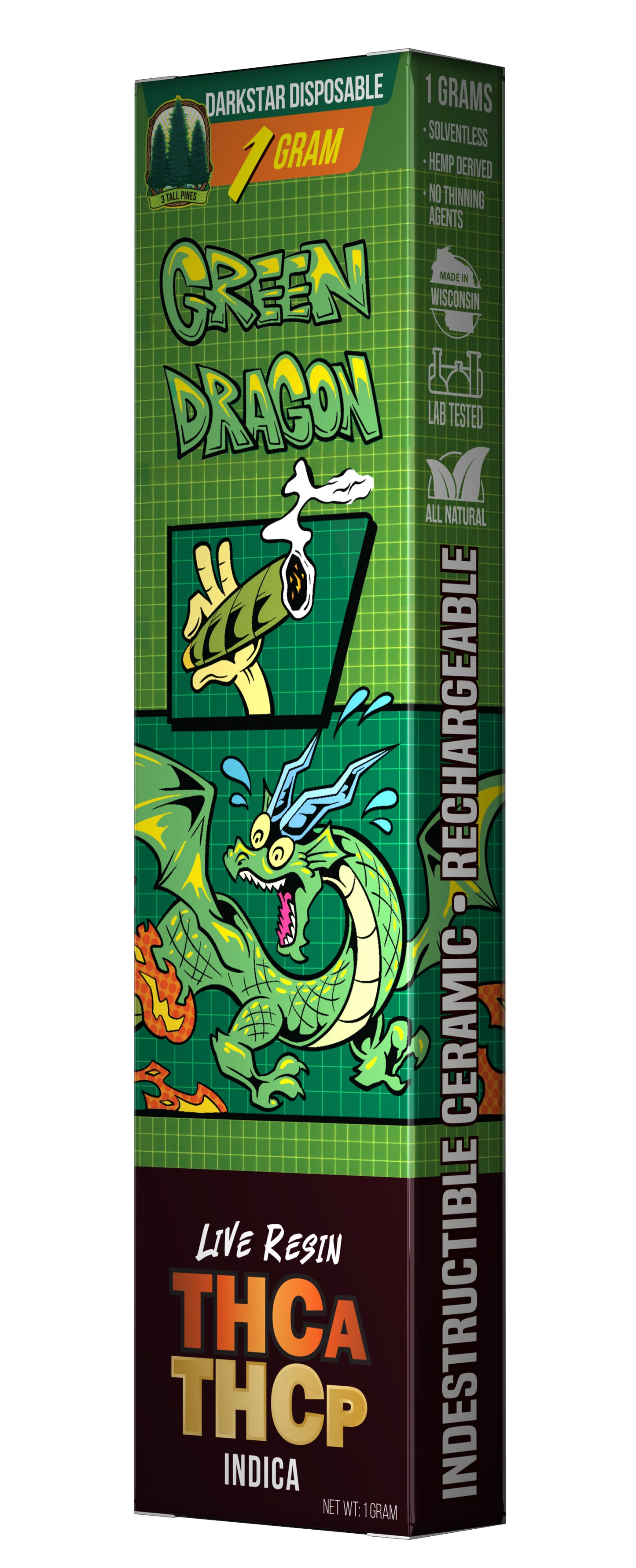 3 Tall Pines 1 Gram THCA Disposable Vaporizer