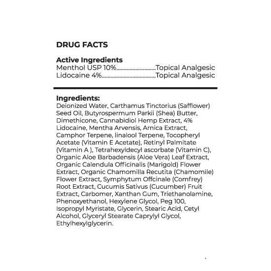 Lax Leaves - Relief Cream CBD Lotion 1500 mg with Lidocaine