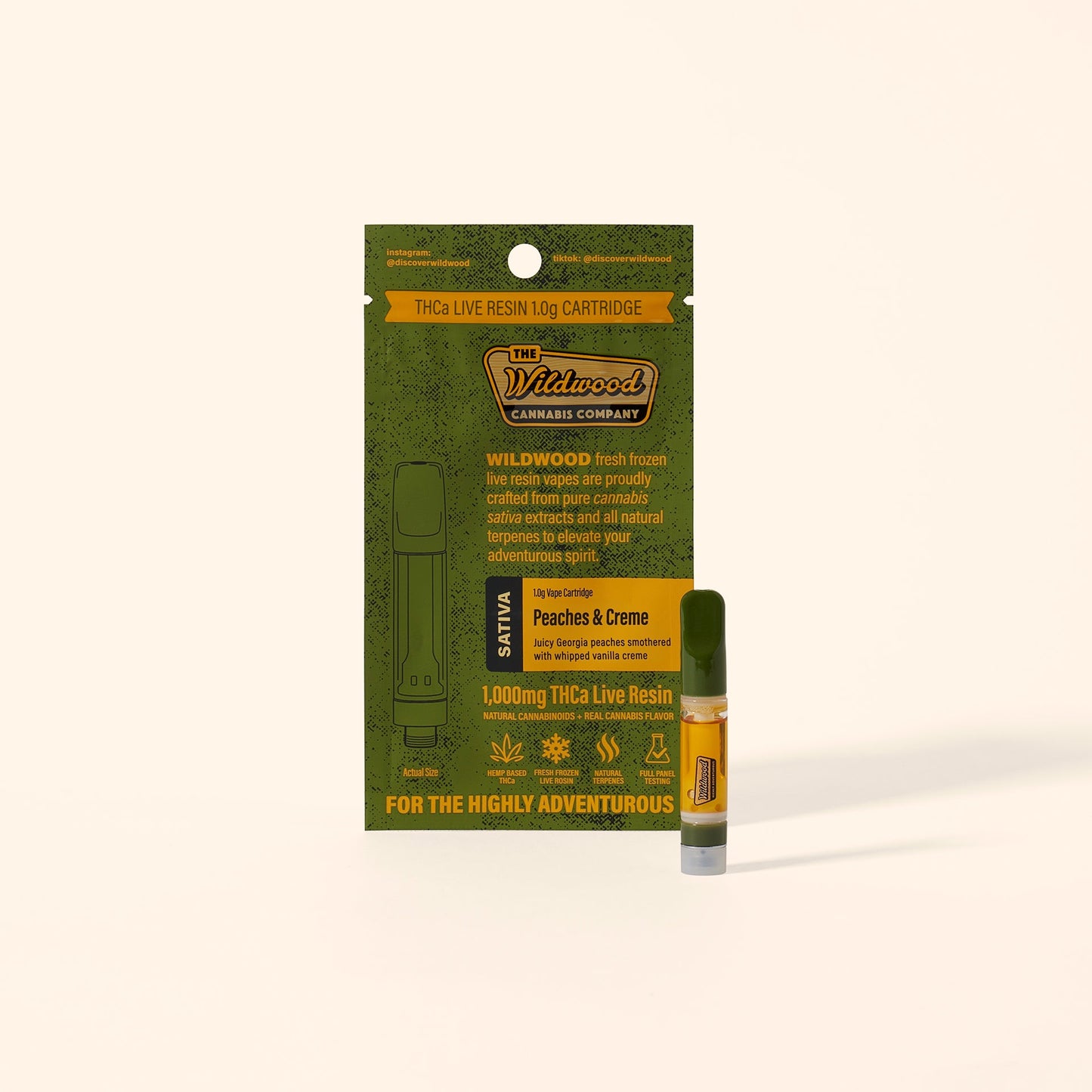 Wildwood 1.0g THCa Liquid Diamond Live Resin Cartridge