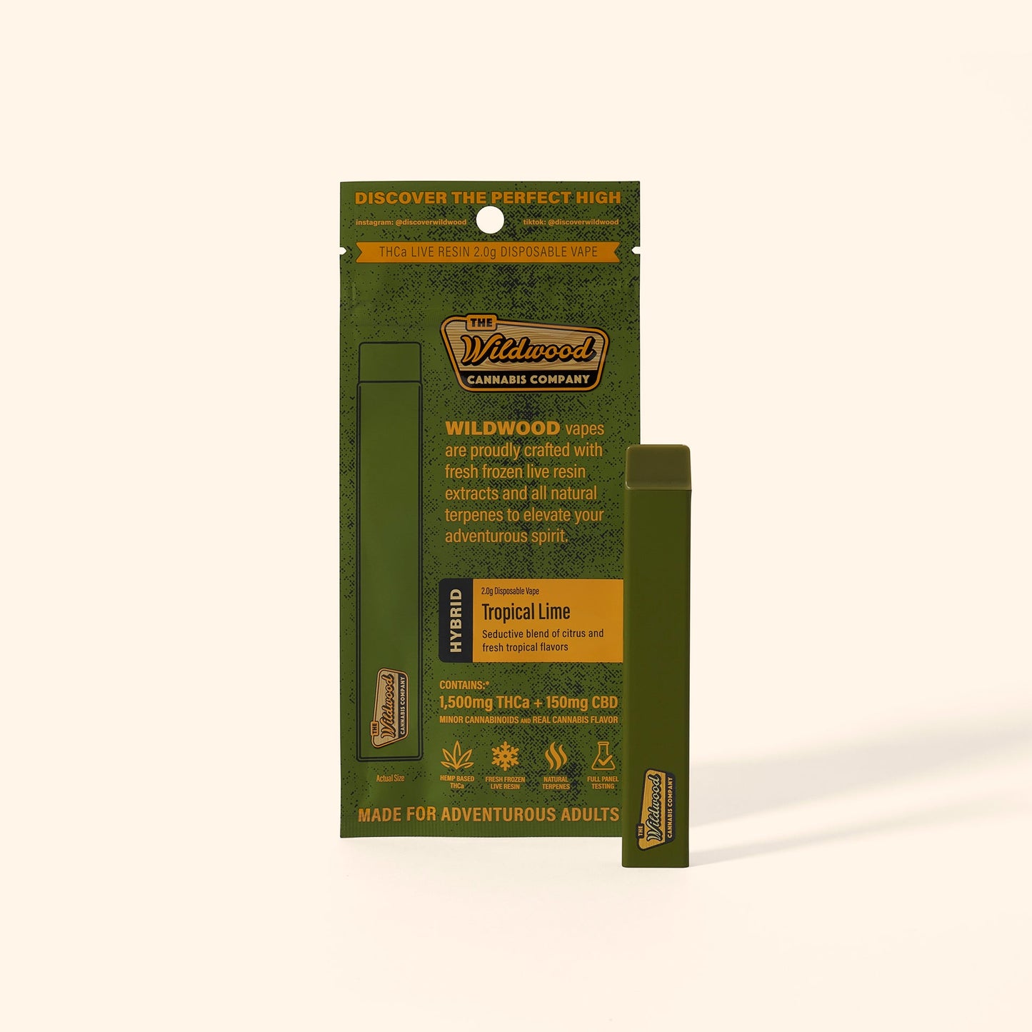 Wildwood 2.0g THCa Liquid Diamond Live Resin Disposable