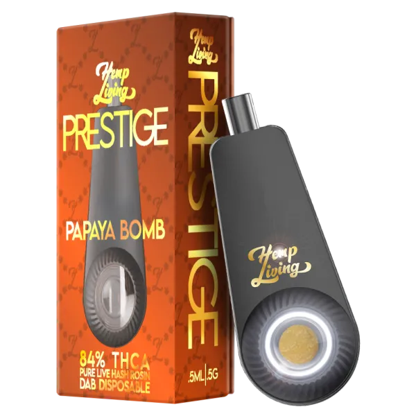 Hemp Living - PRESTIGE Dab Disposable - 0.5g THCA Pure Live Hash Rosin Lax Leaves Hemp Living - PRESTIGE Dab Disposable - 0.5g THCA Pure Live Hash Rosin Lax Leaves