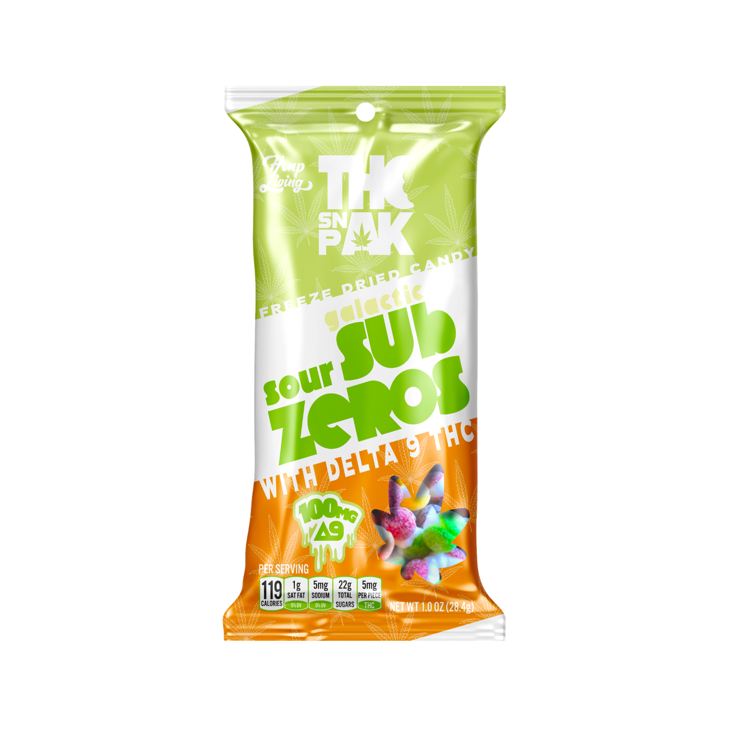 THC Snak Pak 100mg Δ9 THC Freeze Dried Candy