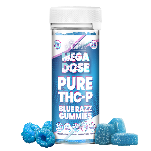 Mega Dose Pure THC-P Blue Razz Gummies