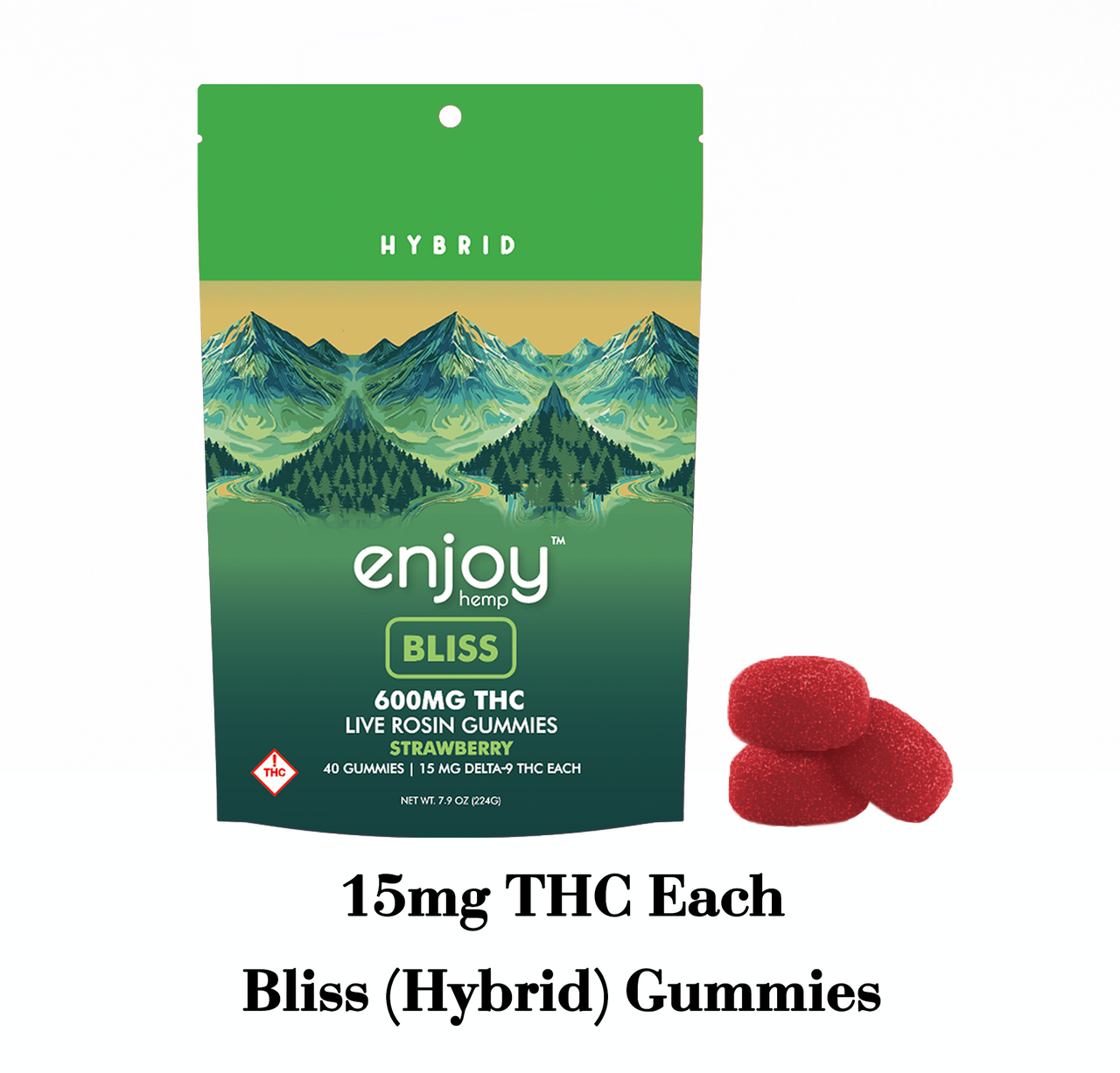 Live Rosin Boost Delta 9 THC 600mg Gummies - 15mg each | 40 gummies