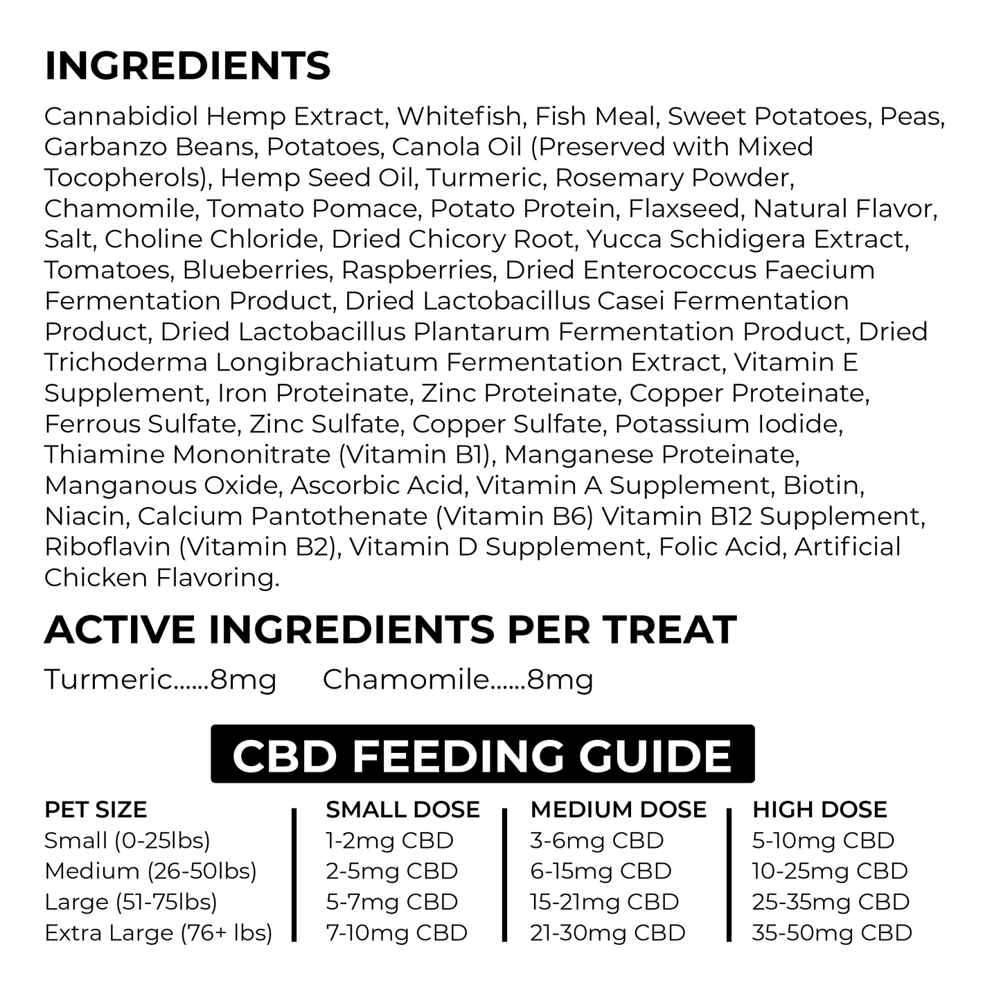 Calming 900mg CBD Treats - Chicken Flavor
