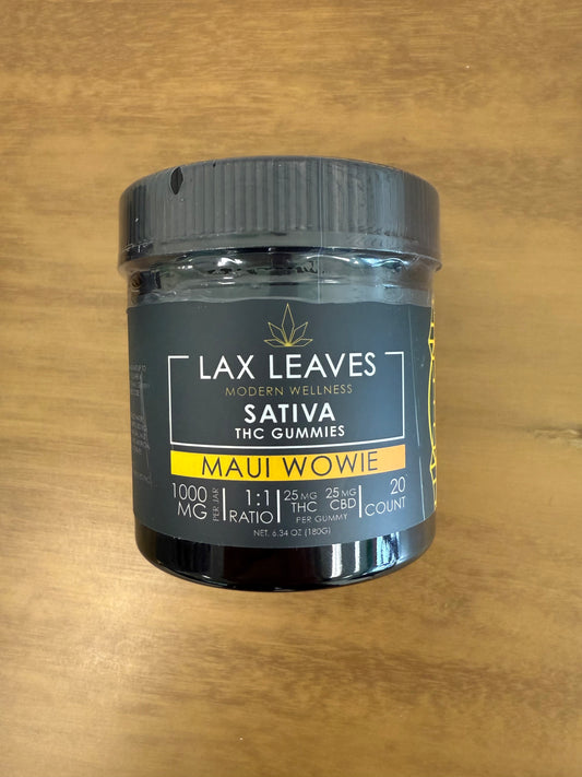 Lax Leaves - Maui Wowie - Sativa - THC Gummies - 1000mg
