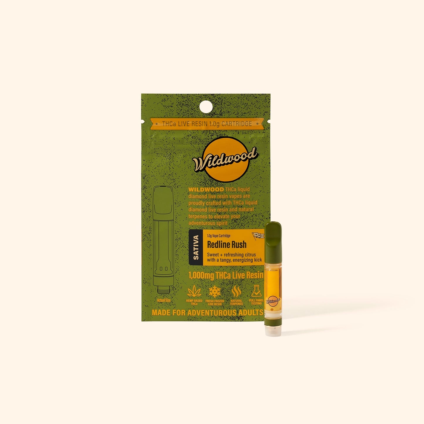Wildwood 1.0g THCa Liquid Diamond Live Resin Cartridge