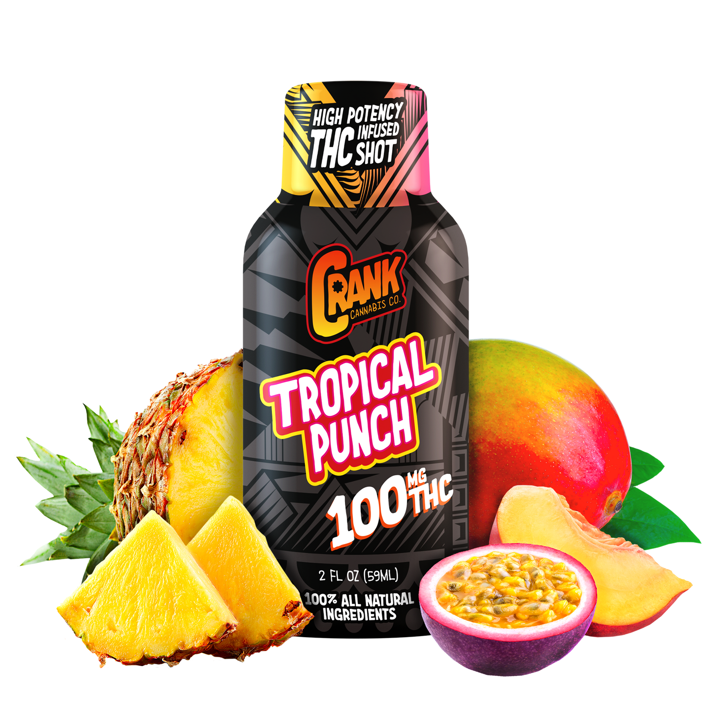 Crank Cannabis – THC Shot – 2oz. Bottle – 100mg D9 THC