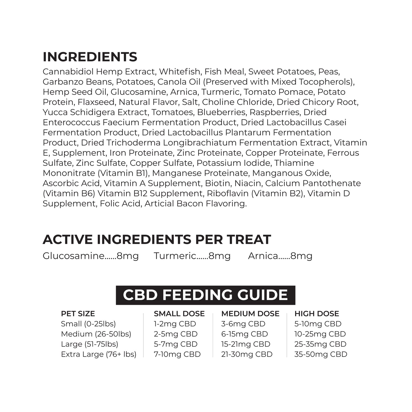 Lax Leaves Bacon Flavored Hip and Joint 900 mg CBD Dog Treats